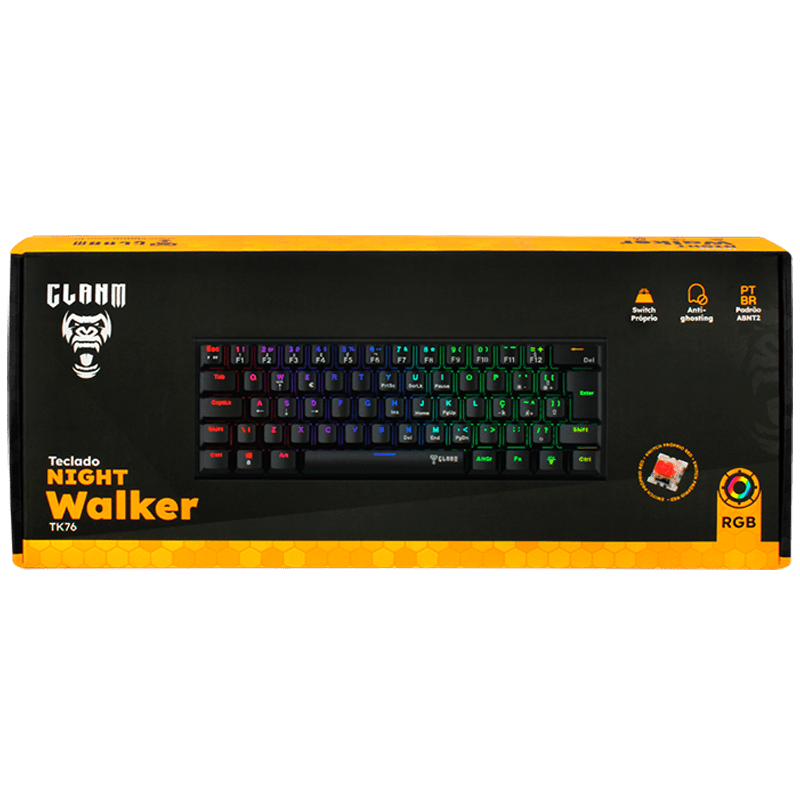 Teclado Gamer 60% Night Walker Clanm